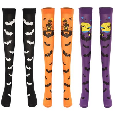 Womens Stockings Bat Patterned Costume Accessory Breathable Socks 1 Set Easter